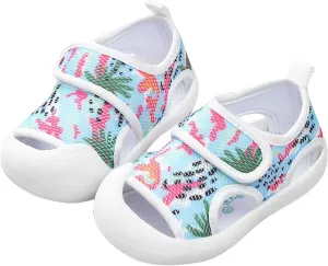 Infant Toddler Baby Girls Boys Shoes Sandals First Walking Shoes Soft Sole Breathable Flat Shoes (Hot Pink, 5.5 Infant)