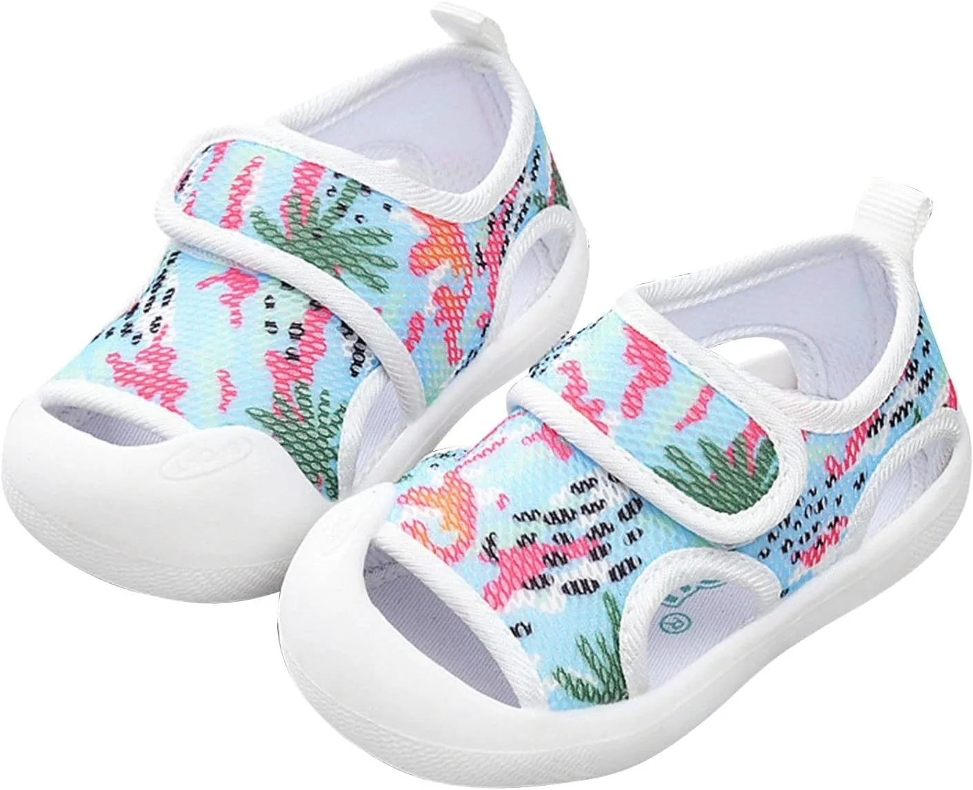 Infant Toddler Baby Girls Boys Shoes Sandals First Walking Shoes Soft Sole Breathable Flat Shoes (Hot Pink, 5.5 Infant)