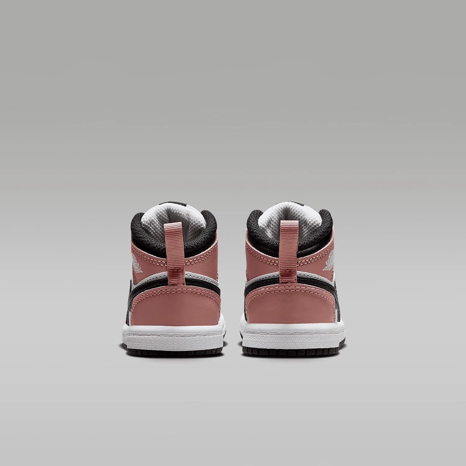 Jordan 1 Mid Baby/Toddler Shoes (DQ8425-100, White/Rust Pink/Black)