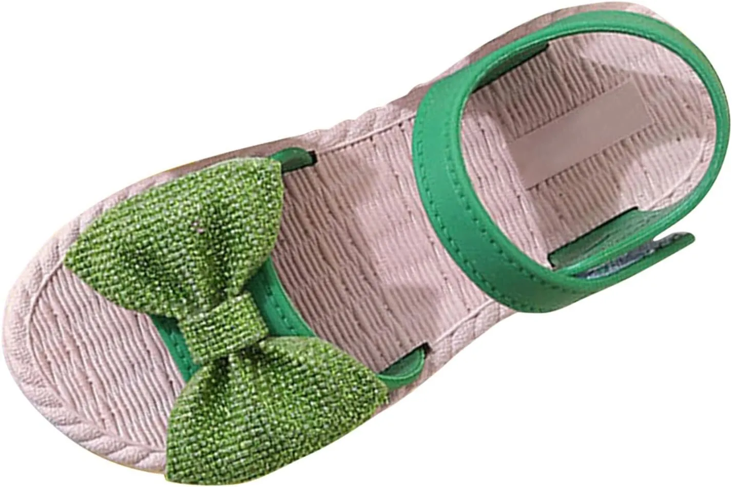 Kid Baby Girls Boys Child Shoes Summer Sandals Soft Rubber Sole Anti Slip Sandals Bowknot (Green, 12 Little Child)