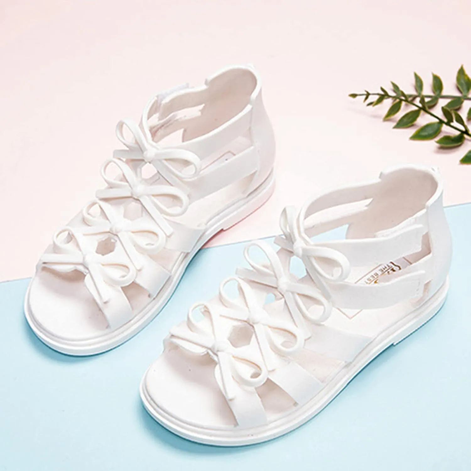 Kid Sandal Toddler Kids Infant Girls Soild Flower Princress Shoes Soft Sole Non Slip Slippers Girls Green