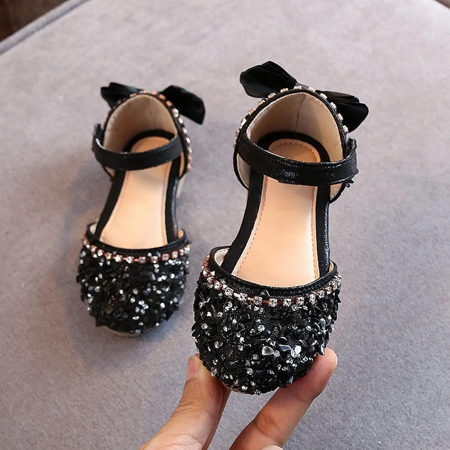 Kids Sandals Size 8 Summer Korean Version Rhinestone Soft Sole Girls' Sandals Shoes Infant Sandals Girls