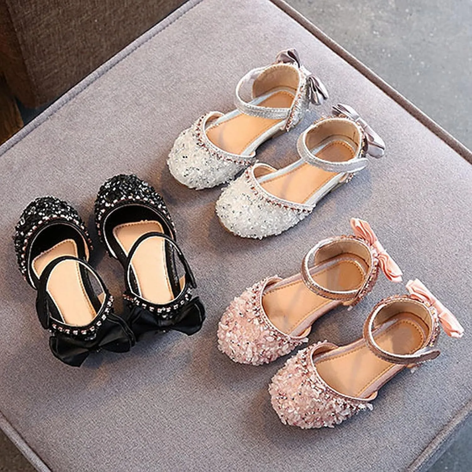 Kids Sandals Size 8 Summer Korean Version Rhinestone Soft Sole Girls' Sandals Shoes Infant Sandals Girls