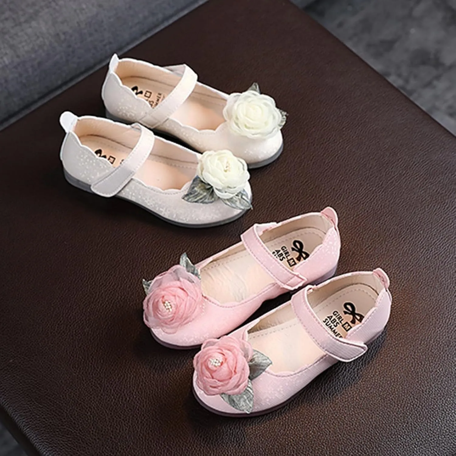 kids water sandal Summer Flare Print Closed Toe Low Heel Soft Rubber Sole Hook And Loop Shoes