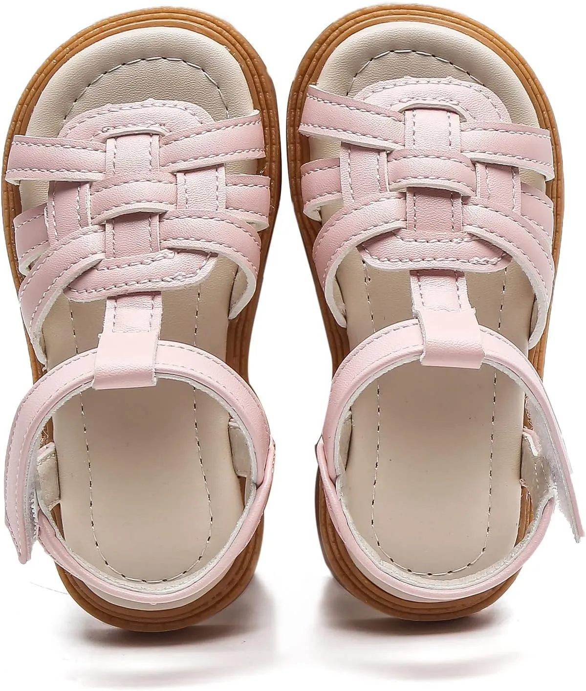 Komfyea Girl Summer Cute Wrap Toe Toddler Soft Flower Flat Beach Sandal Shoes