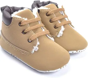 Kuner Baby Boy's Girls Warm Snow Short Boots First Walkers Shoes 0-18 Months(Brown,12-18months)