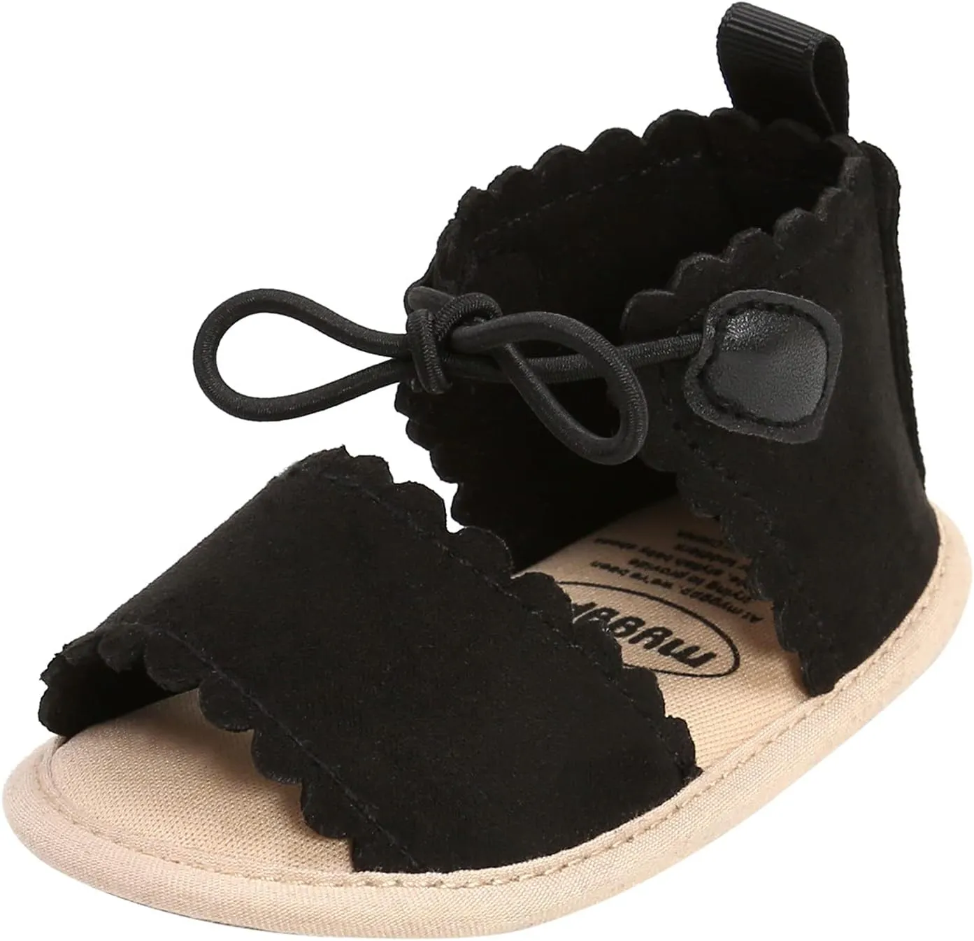 Lace-ups Sole Girls Soft Rubber Baby Dots Sandals Walking Flat Shoes Non-Slip Baby Shoes Ballet Slippers Women