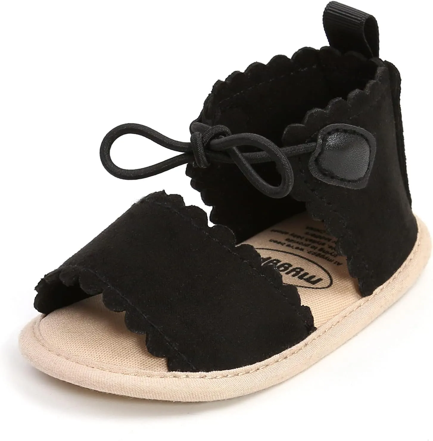 Lace-ups Sole Girls Soft Rubber Baby Dots Sandals Walking Flat Shoes Non-Slip Baby Shoes Ballet Slippers Women