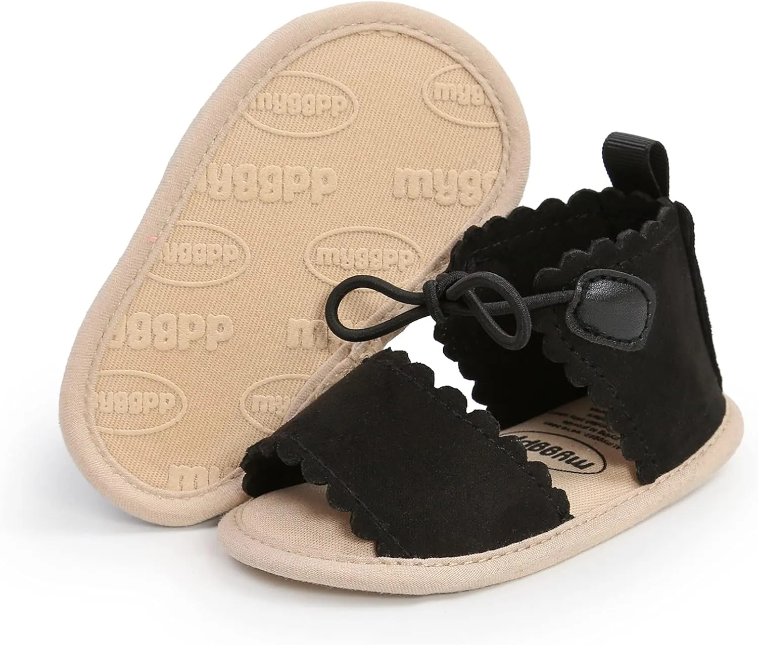 Lace-ups Sole Girls Soft Rubber Baby Dots Sandals Walking Flat Shoes Non-Slip Baby Shoes Ballet Slippers Women