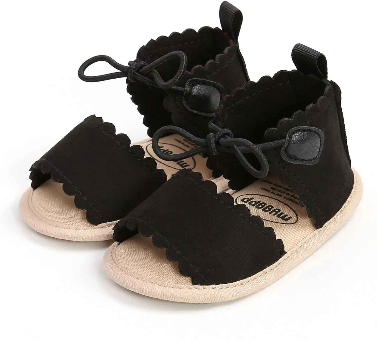 Lace-ups Sole Girls Soft Rubber Baby Dots Sandals Walking Flat Shoes Non-Slip Baby Shoes Ballet Slippers Women