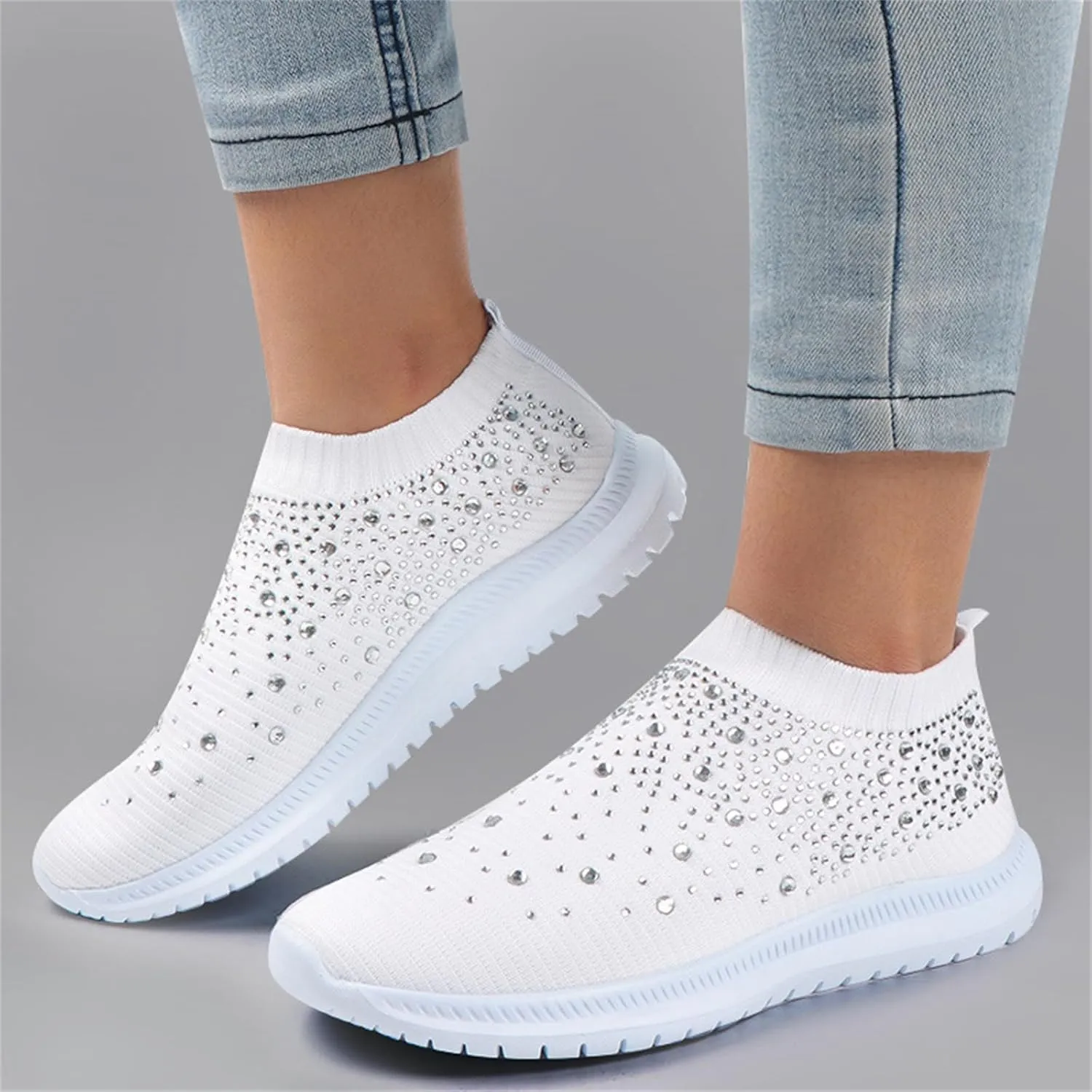 Ladmiple Sneakers For Women Slip On Walking Shoes Dressy Casual Summer Fashion Comfortable Non Slip Flats Loafers