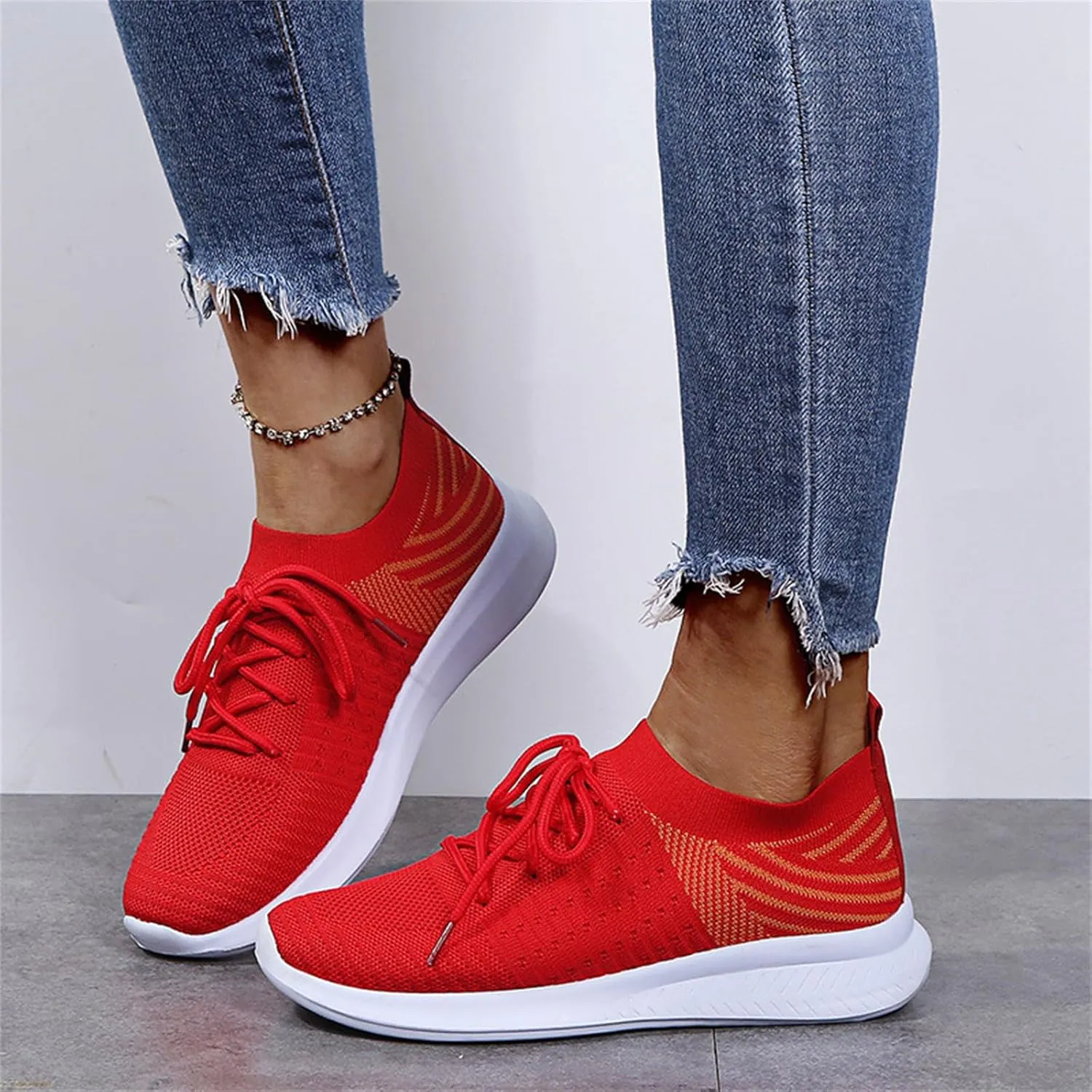 Ladmiple Walking Shoes Women Comfort Slip On Lightweight Sock Sneakers Non Slip Casual Fashion Running Tennis Gym Shoes