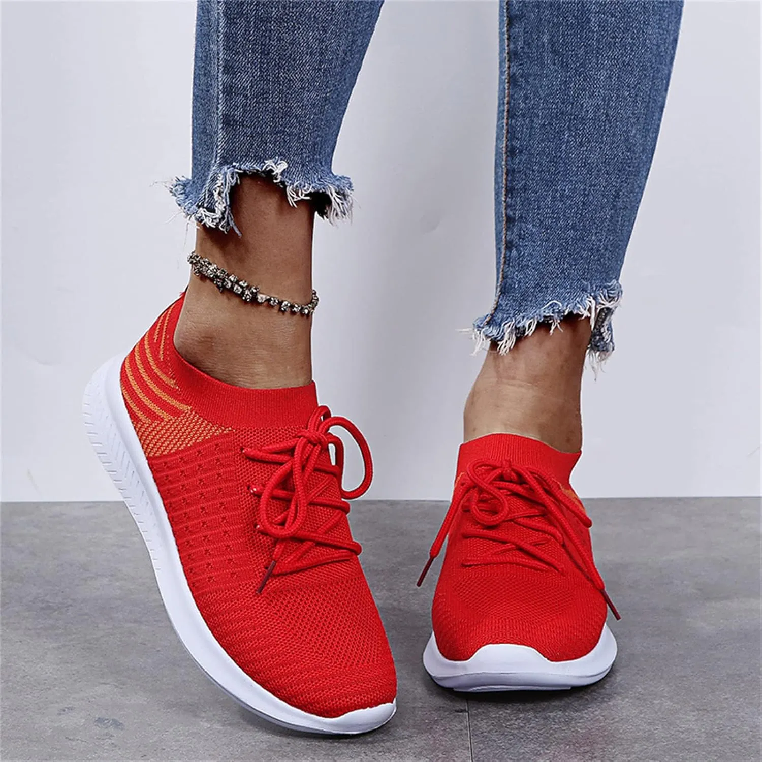 Ladmiple Walking Shoes Women Comfort Slip On Lightweight Sock Sneakers Non Slip Casual Fashion Running Tennis Gym Shoes