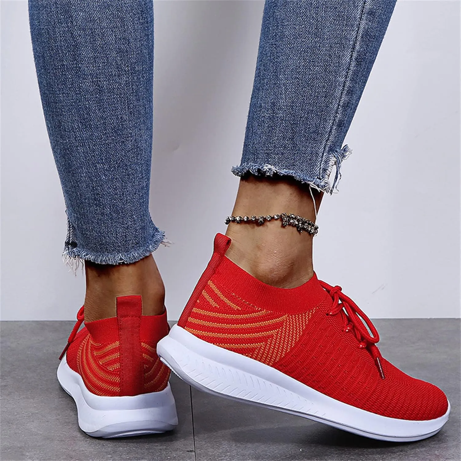 Ladmiple Walking Shoes Women Comfort Slip On Lightweight Sock Sneakers Non Slip Casual Fashion Running Tennis Gym Shoes