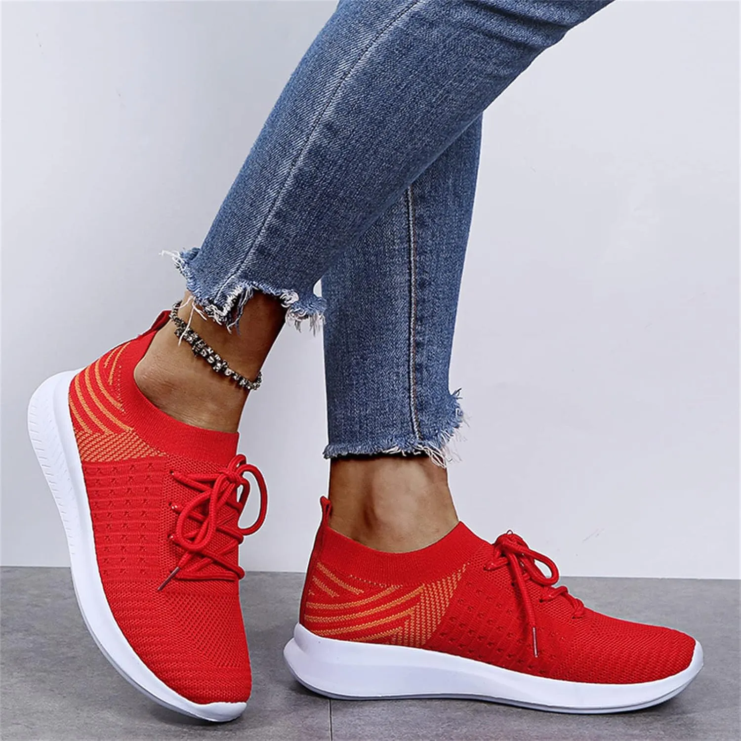 Ladmiple Walking Shoes Women Comfort Slip On Lightweight Sock Sneakers Non Slip Casual Fashion Running Tennis Gym Shoes