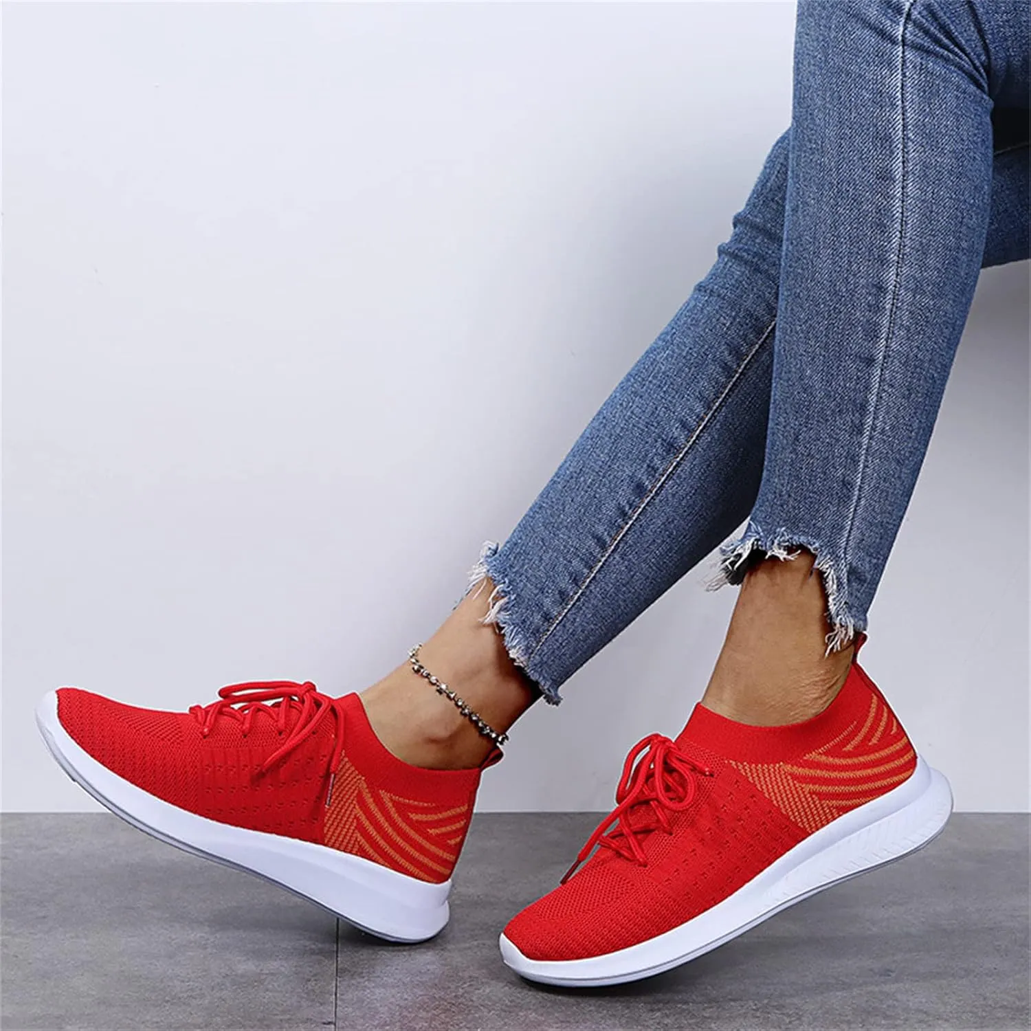 Ladmiple Walking Shoes Women Comfort Slip On Lightweight Sock Sneakers Non Slip Casual Fashion Running Tennis Gym Shoes