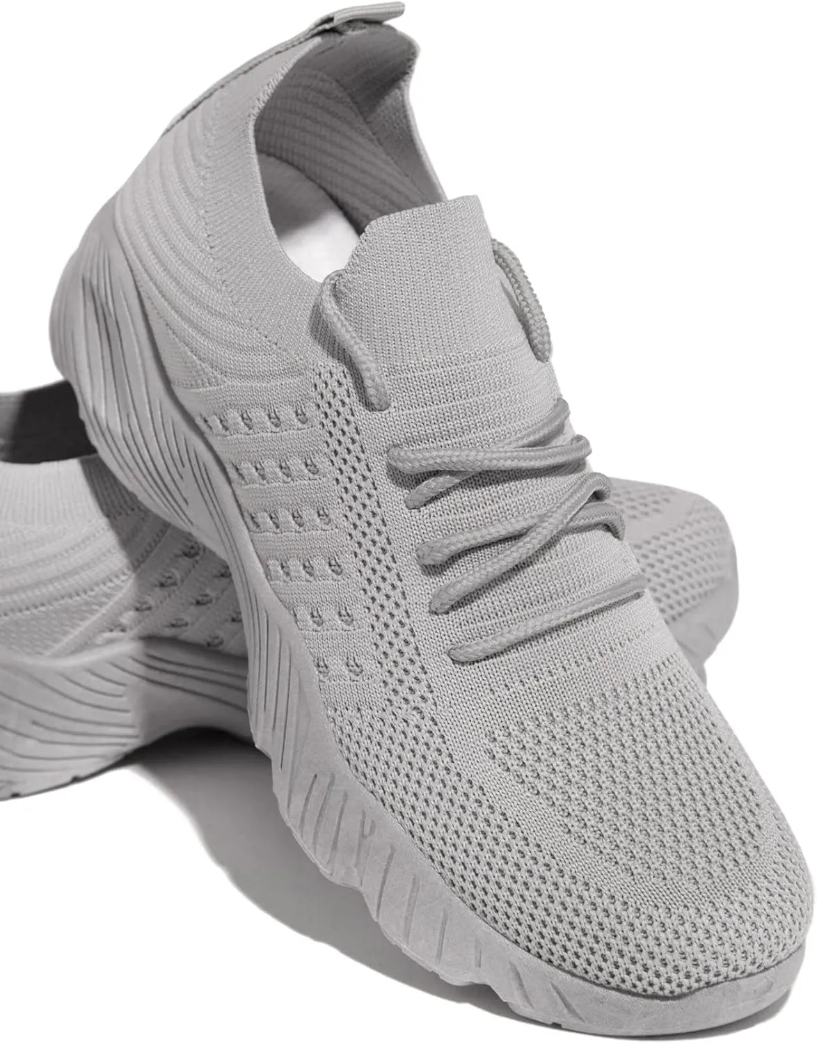 Lausiuoe Running Shoes For Women Arch Support Slip On Walking Shoes Non Slip Breathable Workout Tennis Shoes Sneakers
