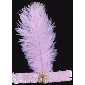 Light Pink Flapper Sequin Headband