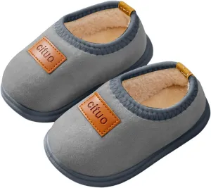 New Born Boy Shoes Childrens Girl Cotton Shoes Solid Color Fashion Soft Sole Winter Warm Indoor Non Slip Cotton Shoes Organic Fleece Baby