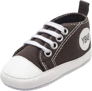 Newborn Baby Girls Boys Sneakers Soft Sole High-Top Ankle Canvas Shoes Infant First Walkers Slip on Crib Shoes