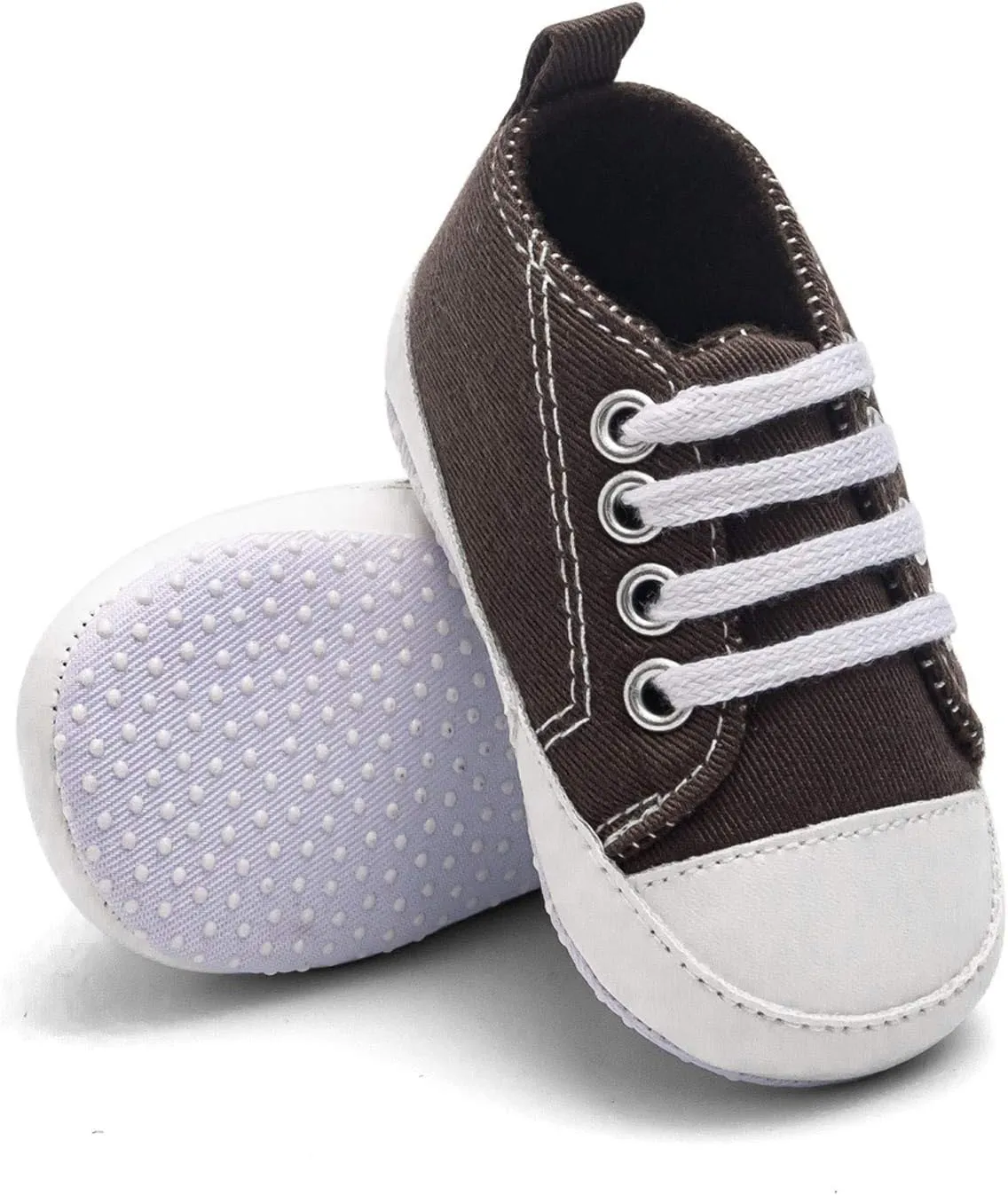 Newborn Baby Girls Boys Sneakers Soft Sole High-Top Ankle Canvas Shoes Infant First Walkers Slip on Crib Shoes