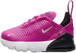Nike Air Max 270 Baby/Toddler Shoes (DD1646-602, Laser Fuchsia/Black/White/Summit White) Size 9