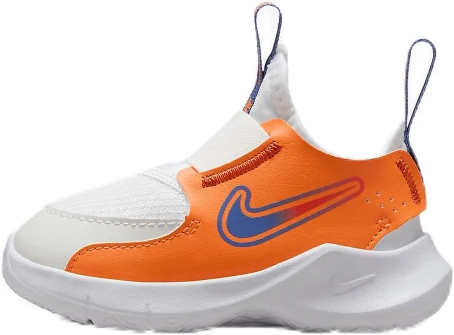 Nike Flex Runner 3 Baby/Toddler Shoes (FN1478-101, White/Total Orange/Team Orange/Astronomy Blue) Size 6