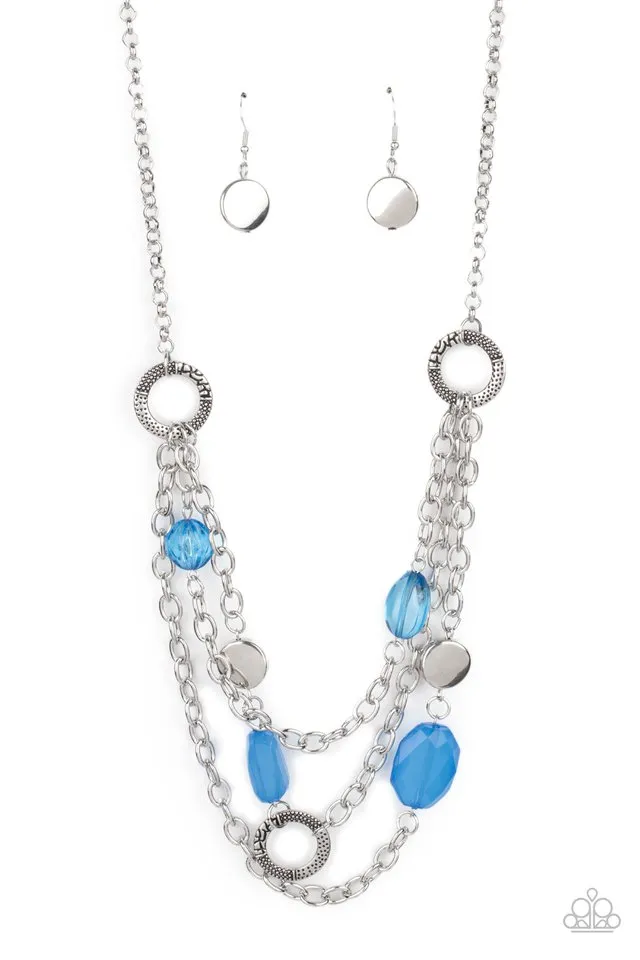 Paparazzi Necklace ~ Oceanside Spa - Blue