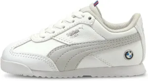 PUMA BMW M Motorsport Roma Via Toddler Motorsport Shoes in White/Grey/Violet, Size 4