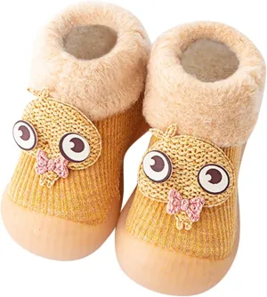 Rite Shoes Knit Stocking Slipper Baby Rubber Sole Toddler Shoes Girls Solid Boys Soft Hard Sole Baby Shoes