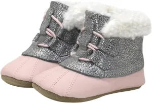Robeez Baby Girls and Boys First Kicks Slip Resistant Boots and High-Top Shoes for Infant and Toddler, 0-24 Months