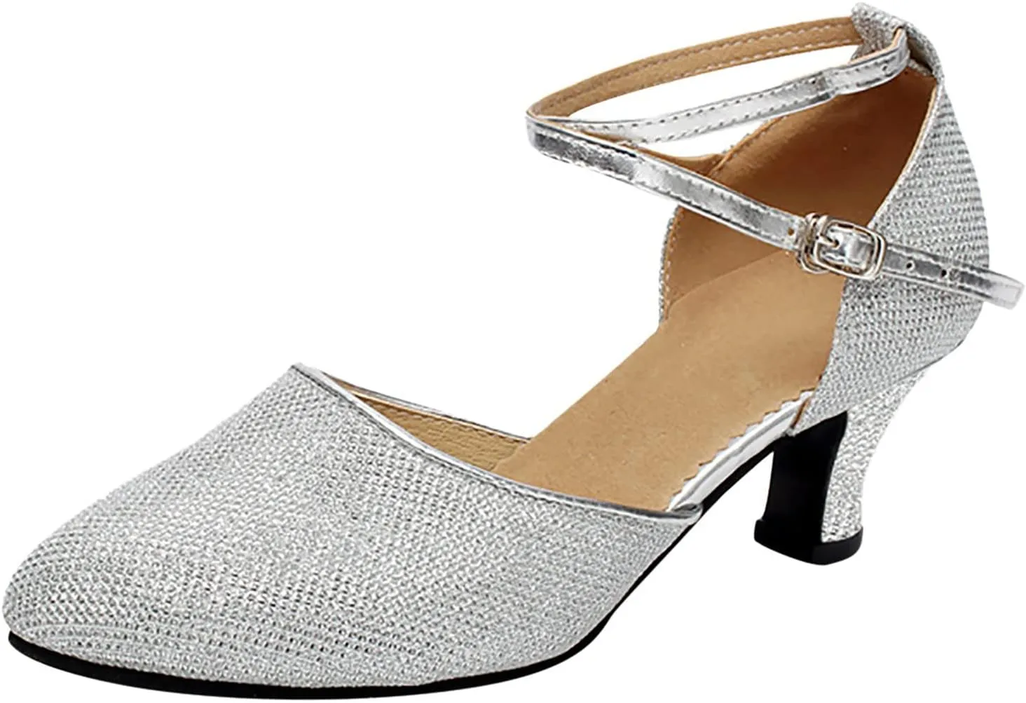 Shoes Dance Shoe Sequins Women's Social Ballroom Shoes Latin Dancing Tango Women's Middle Leather Riding Boots