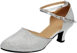 Shoes Dance Shoe Sequins Women's Social Ballroom Shoes Latin Dancing Tango Women's Middle Leather Riding Boots