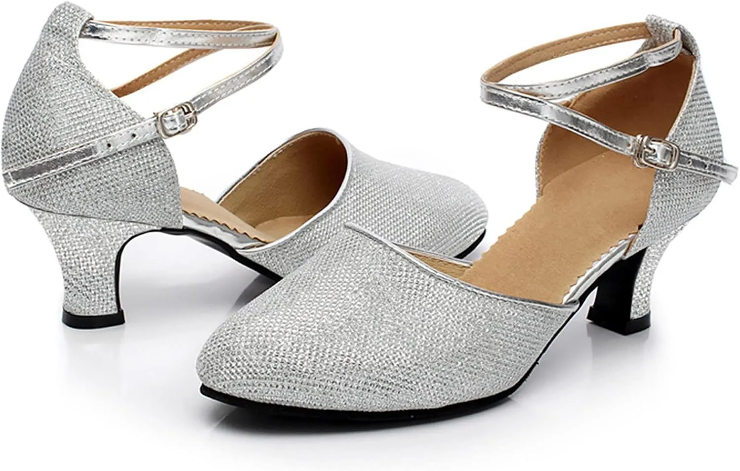 Shoes Dance Shoe Sequins Women's Social Ballroom Shoes Latin Dancing Tango Women's Middle Leather Riding Boots