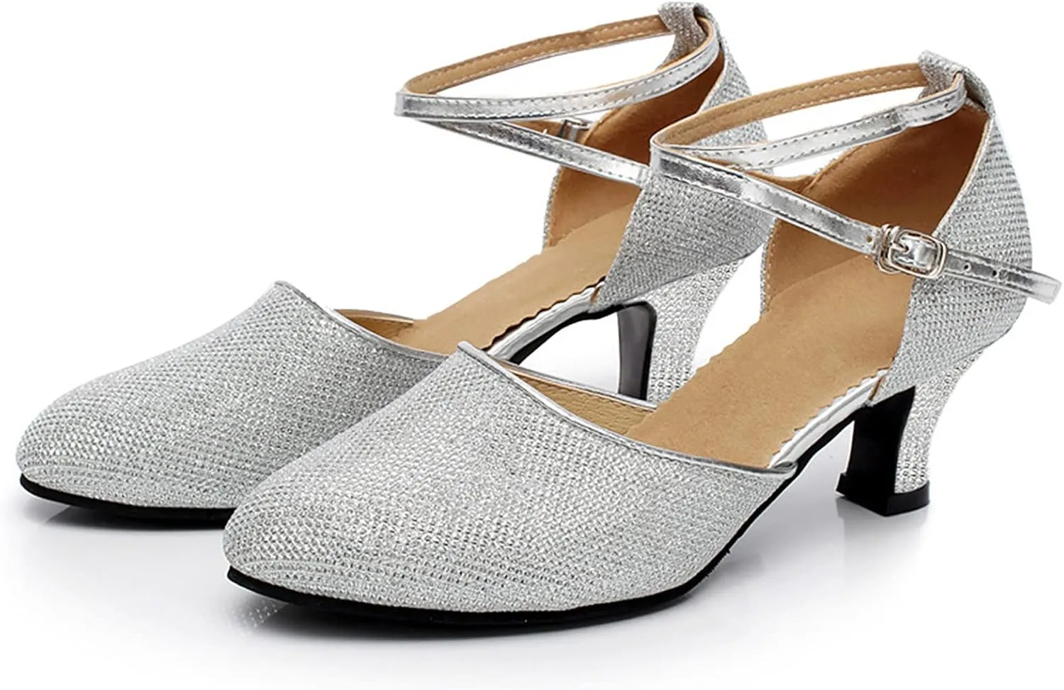 Shoes Dance Shoe Sequins Women's Social Ballroom Shoes Latin Dancing Tango Women's Middle Leather Riding Boots
