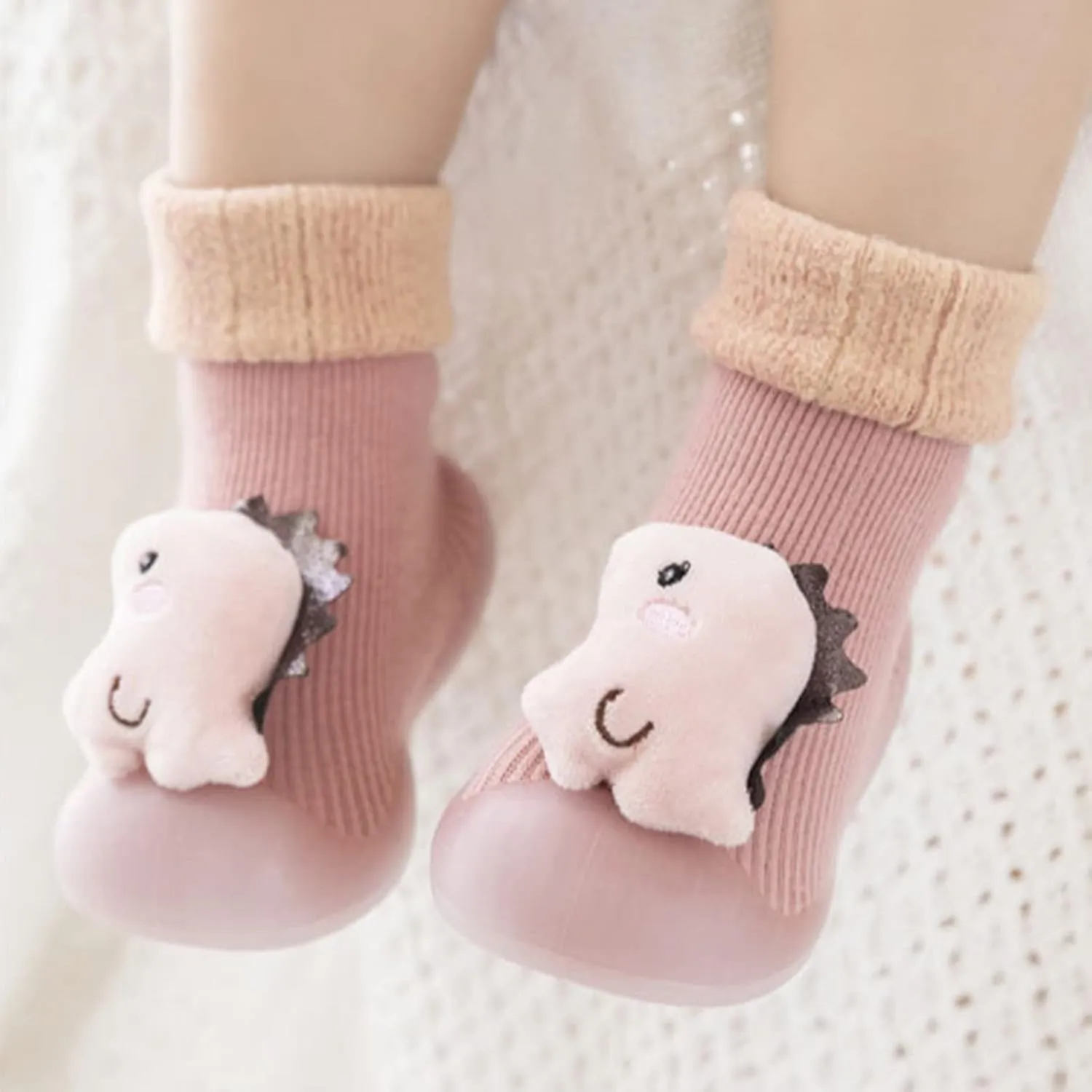 Shoes for Girls Baby Toddler Boys First Walking Socks Shoes Cute Cartoon Animal Non-Skid Slipper Indoor Sneakers