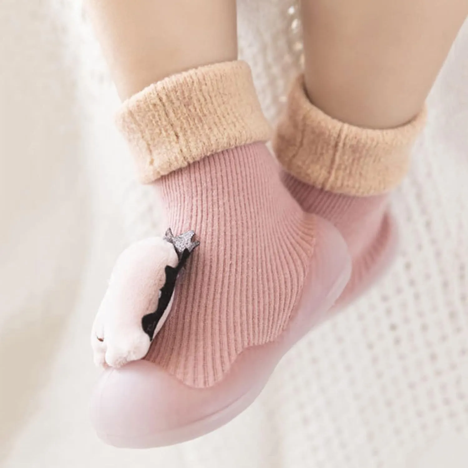 Shoes for Girls Baby Toddler Boys First Walking Socks Shoes Cute Cartoon Animal Non-Skid Slipper Indoor Sneakers
