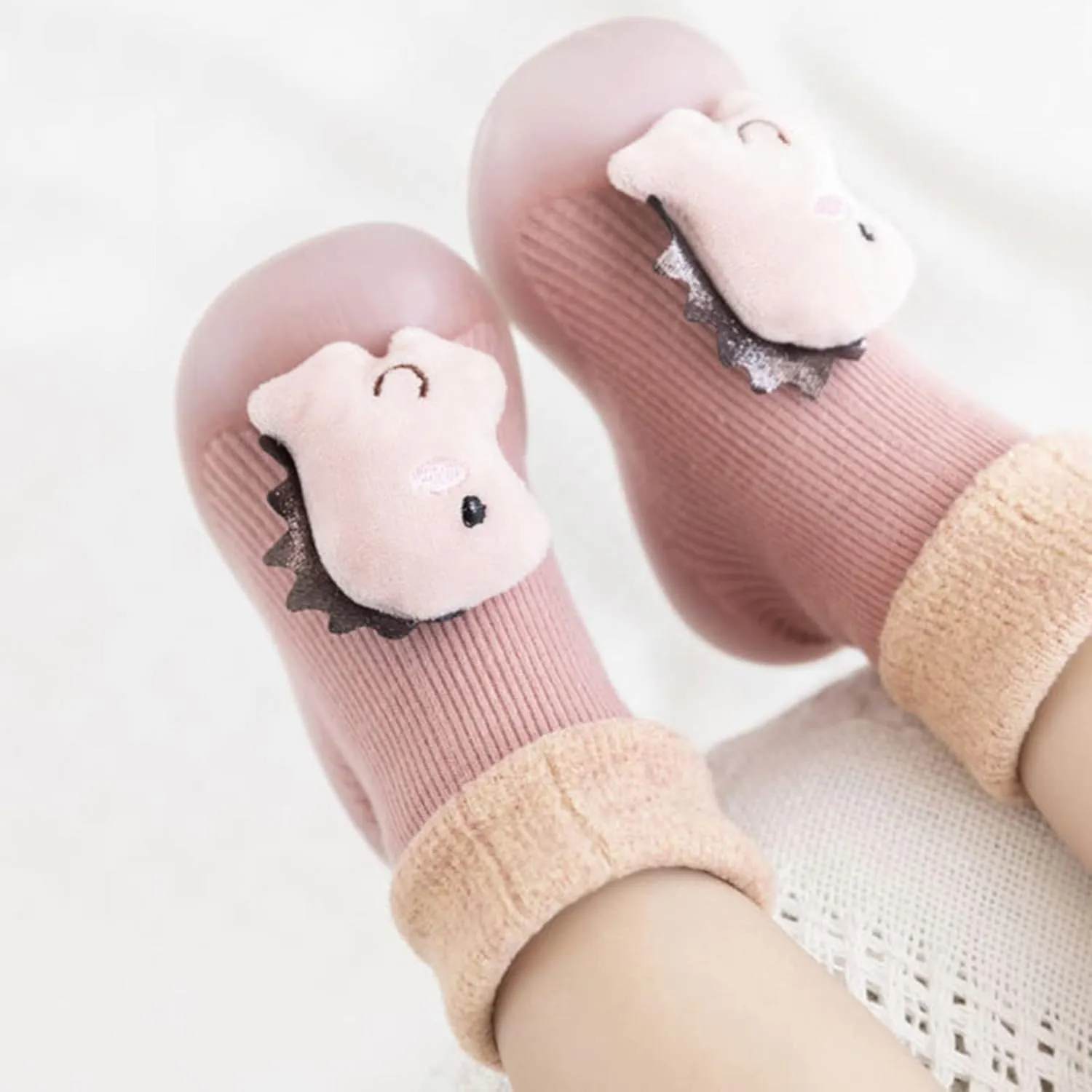 Shoes for Girls Baby Toddler Boys First Walking Socks Shoes Cute Cartoon Animal Non-Skid Slipper Indoor Sneakers
