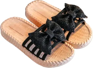 Shoes for Toddler Infant Girls Soild Bowknot Princress Shoes Soft Sole Non Slip First Prewalker Beach Shoes Sandals