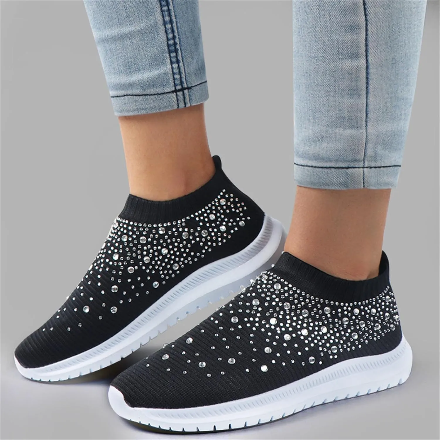 Shoes for Women Sneakers Slip On Walking Shoes Non Slip Running Shoes Breathable Mesh Workout Tennis Gym Fashion Sneakers