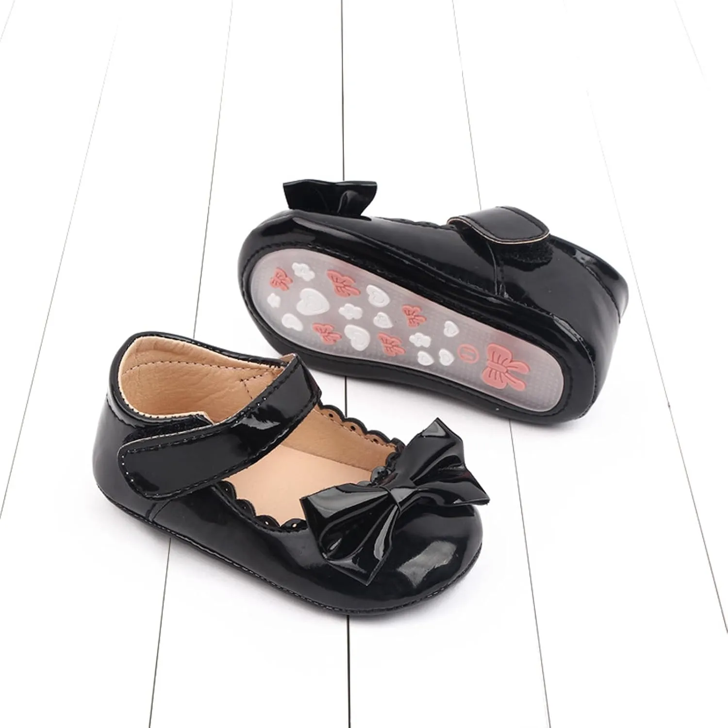 Shoes Summer Toddler Shoes Girls Sports Flat Bottom Lightweight Hook Loop Solid Color Bow Simple Tennis Shoes Girls
