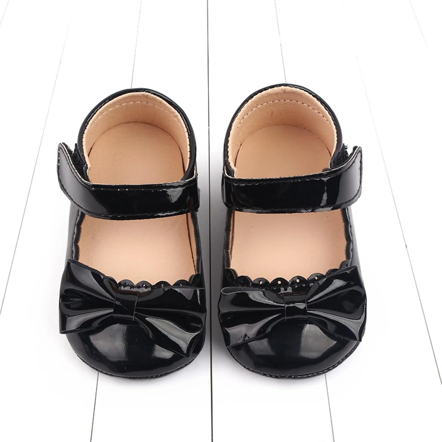Shoes Summer Toddler Shoes Girls Sports Flat Bottom Lightweight Hook Loop Solid Color Bow Simple Tennis Shoes Girls