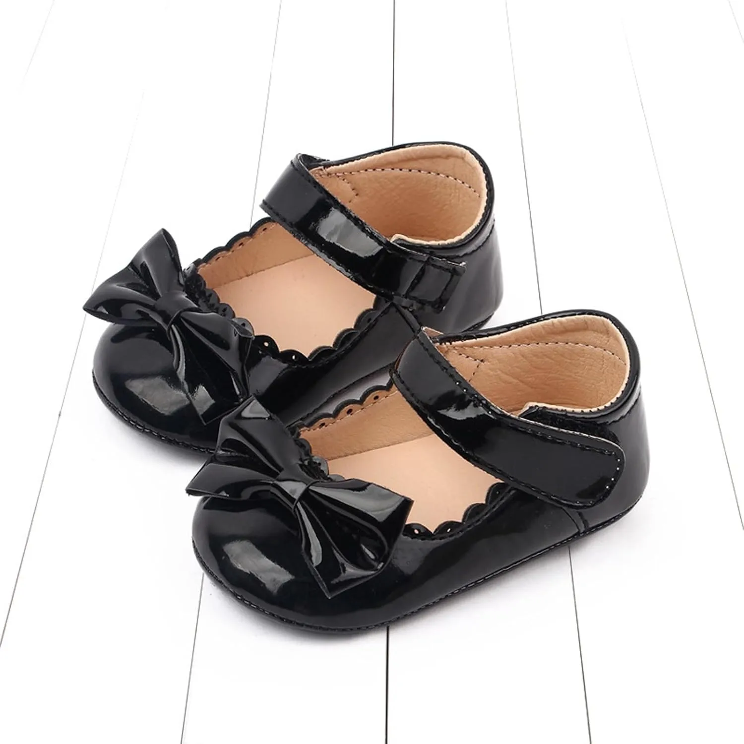 Shoes Summer Toddler Shoes Girls Sports Flat Bottom Lightweight Hook Loop Solid Color Bow Simple Tennis Shoes Girls