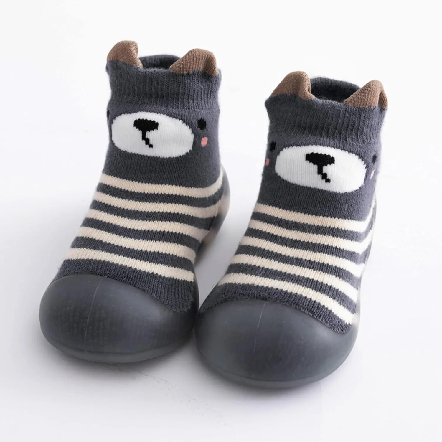 Size 8 Slippers Kids Toddler Baby Boys Girls Solid Warm Knit Soft Sole Rubber Boys Housecoat And Slippers