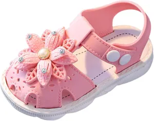Slides Kids Children Shoes Comfortable Flat Sandals Fashionable Toe Covering Children Toddler Shoes Girls Wedge