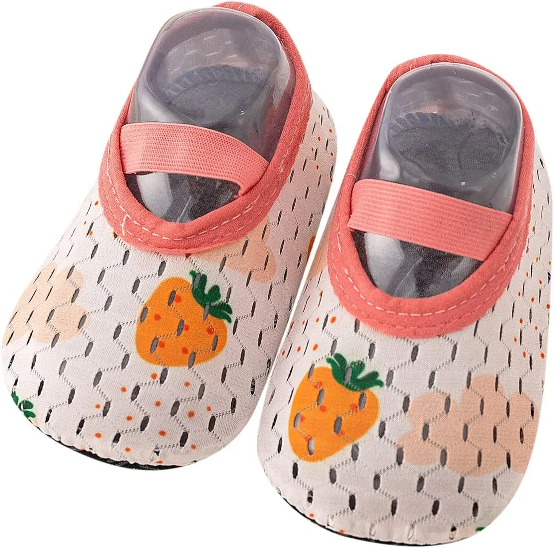 Spring and Summer Children Baby Toddler Shoes Boys and Girls Flat Bottom Lightweight Slip On Hollow Breathable Elastic Band Comfortable Shoes Kids Size 9