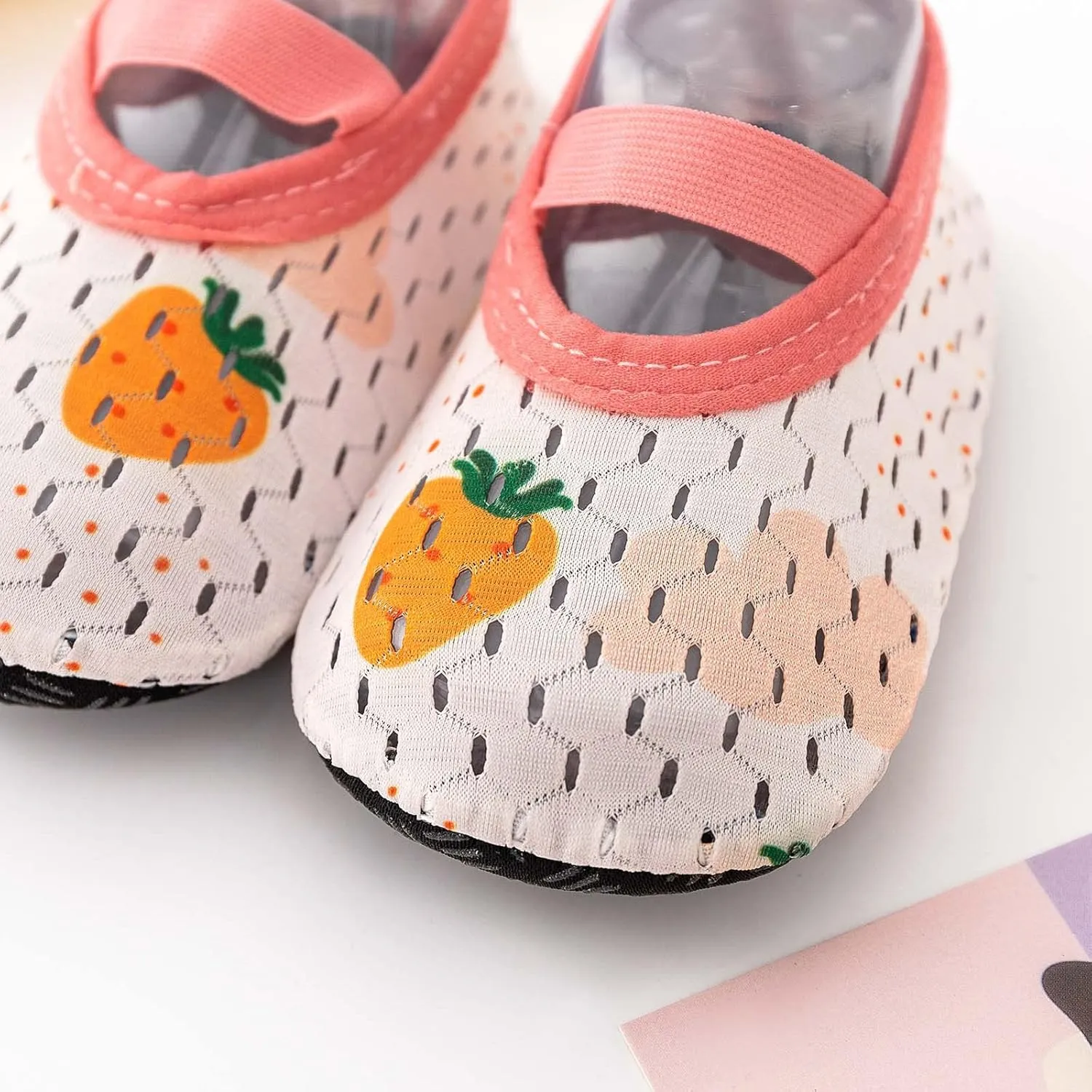 Spring and Summer Children Baby Toddler Shoes Boys and Girls Flat Bottom Lightweight Slip On Hollow Breathable Elastic Band Comfortable Shoes Kids Size 9