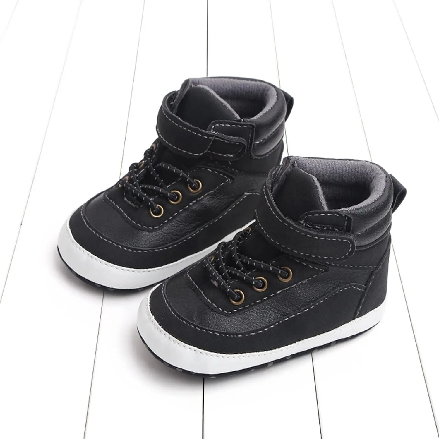 Spring and Summer Children Infant Toddler Shoes Boys and Girls Sports Shoes Flat Bottom High Top Comfortable Solid Color Casual Style Boys Dress Boots