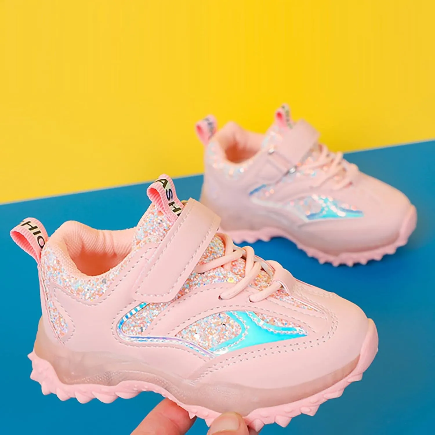 Spring Autumn Non Slip Soft Sole Baby Toddler LED Flashing Lights Shoes Boys Girls Kids Sports Shoes Shews for Girls