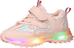 Spring Autumn Non Slip Soft Sole Baby Toddler LED Flashing Lights Shoes Boys Girls Kids Sports Shoes Shews for Girls